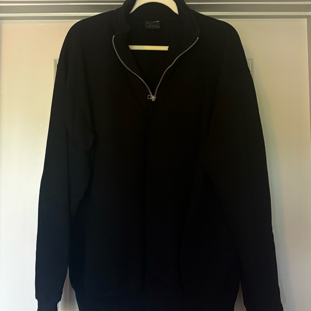 Black Quarter-Zip Sweater